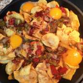 Revuelto de Patatas, Huevo y Pimientos