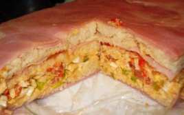 Pastel Sandwich de Pan de Molde