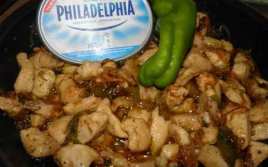 Pechuga De Pollo Con Pimientos Y Philadelphia