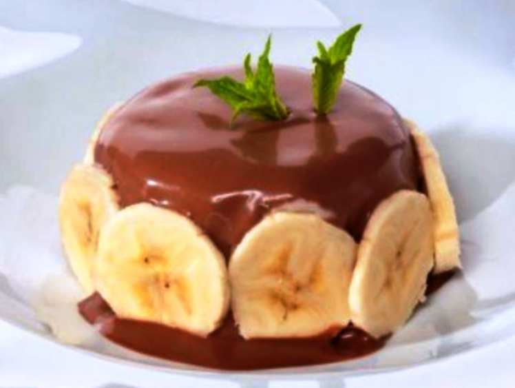 Mousse de Plátano con Chocolate