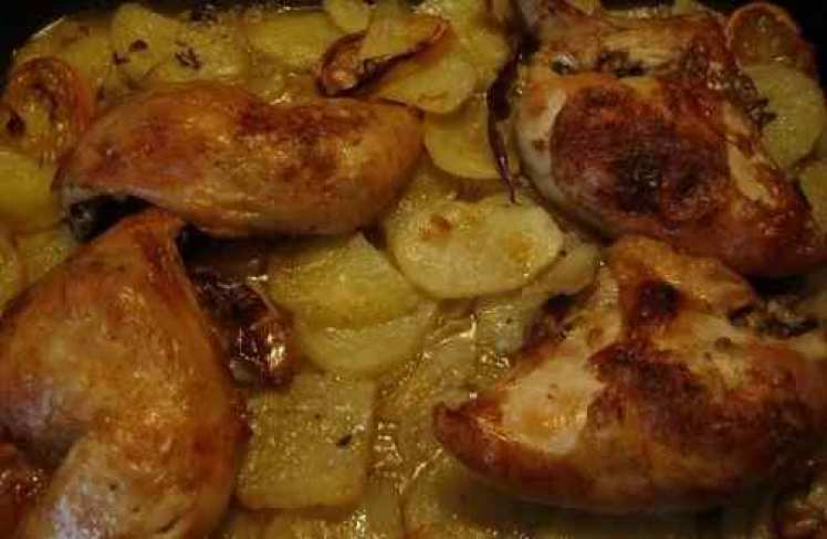 Pollo Al Horno Con Tomillo Y Patatas